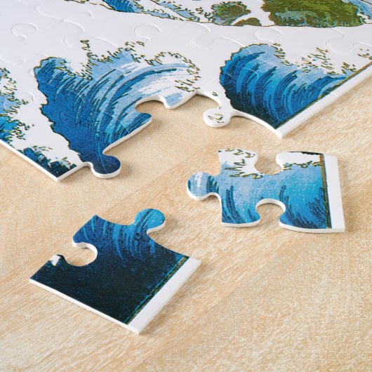 駿河国佐田の海 安藤広重 ジグソーパズル (側面)