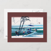 駿河国江尻北斎日本のファインアート ポストカード (正面/裏面)