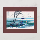 駿河国江尻北斎日本のファインアート ポストカード (正面)