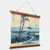 駿河国江尻葛飾北斎1832 吊り下げ型タペストリー (傾斜あり)