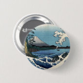 駿河国薩田沖の広重 缶バッジ (正面&裏面)
