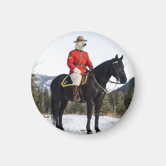 騎乗したRCMP伍長のホッキョクグマ マグネット