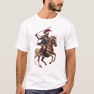 騎乗のローマ兵士 | 古代の戦士イラスト Tシャツ