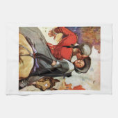 騎乗の愛好家 キッチンタオル (横)