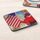 騎乗の旗手 コースター (左側)