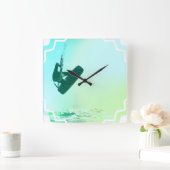 騎乗用空気時計 スクエア壁時計 (ホーム)