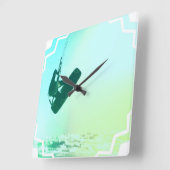 騎乗用空気時計 スクエア壁時計 (傾斜)