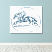 騎乗馬 キャンバスプリント (インサイチュ (ウッドフロア))