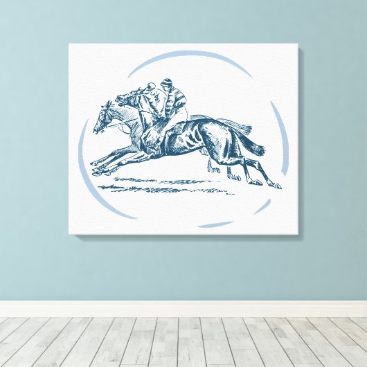 騎乗馬 キャンバスプリント (インサイチュ (ウッドフロア))