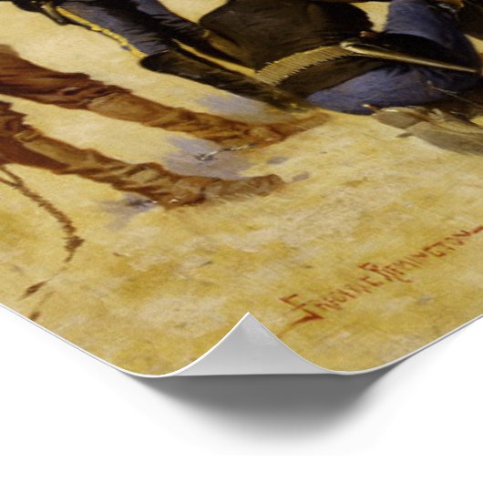 騎兵キャンプでクリスマスビーフを焙煎 ポスター (角)