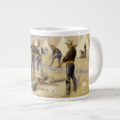 騎兵キャンプでクリスマスビーフを焼く ジャンボコーヒーマグカップ (正面右)