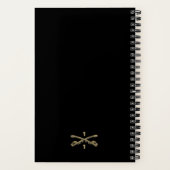 騎兵スパイラルノート – クラシックブラック ノートブック (裏面)