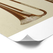 騎兵トランペット、ラッパ、ジラの金箔を貼ったトランペット ポスター (角)