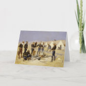 騎兵隊のキャンプのクリスマスのビーフを焼くこと シーズンカード (正面)