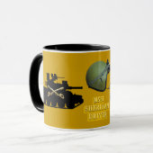 騎兵隊の金ゴールドM551 Sheridanの運転者のマグ マグカップ (正面左)