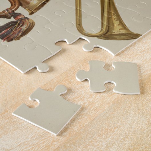 騎兵隊は、ビューグル、Jによってなされる金メッキのトランペットトランペットを吹きます ジグソーパズル (側面)