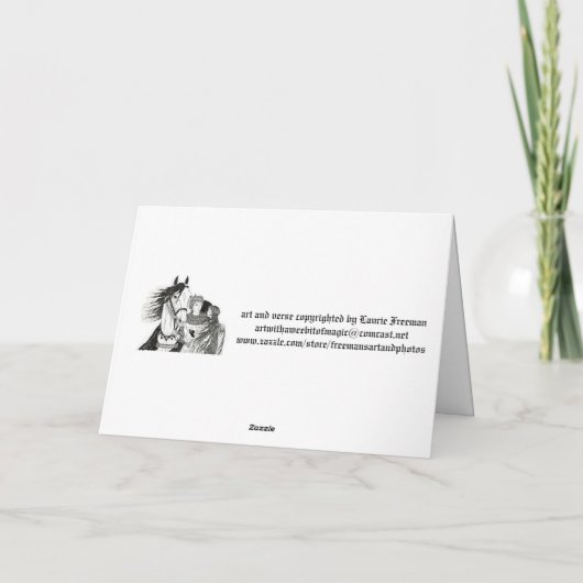 "騎士が乙女を口説く" カード (裏面)