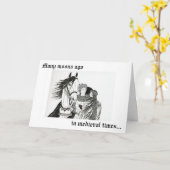 「騎士が乙女を口説く」カード カード (黄色い花)