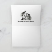 「騎士が乙女を口説く」カード カード (内部)