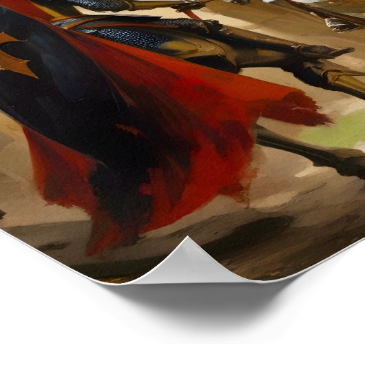 騎士が戦闘を計画 ポスター (角)