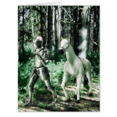 騎士が馬のグリーティングカードを引っ張る (正面)