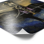 「騎士が馬を乗り上げた」ジョン・バウアーの水彩画 フォトプリント            (角)