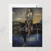 「騎士が馬を乗り上げた」ジョン・バウアーの水彩画 ポストカード (正面/裏面)