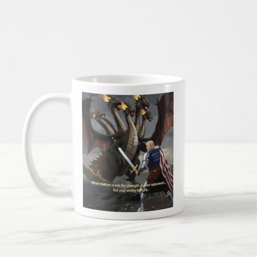 騎士がHYDRAのコーヒーマグと戦う コーヒーマグカップ (左)