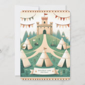 騎士とドラゴンのロイヤル中世少年誕生日 招待状 (裏面)