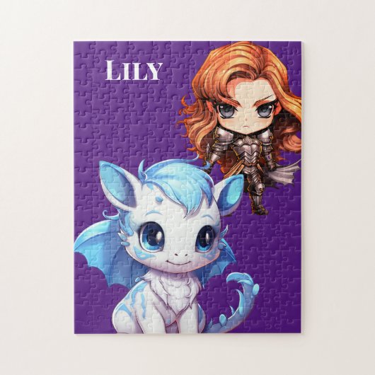 騎士とドラゴンガールズ ジグソーパズル (縦)