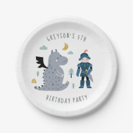 騎士とドラゴンズの誕生日パーティー ペーパープレート