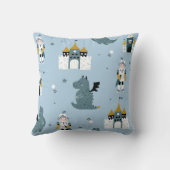 騎士とドラゴンパーソナライズされた クッション (裏面)