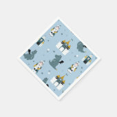 騎士とドラゴン お誕生日パーティー| Fairytale スタンダードカクテルナプキン (角)