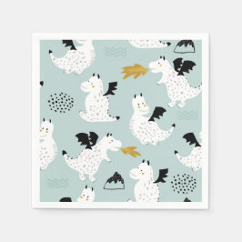 騎士とドラゴン お誕生日パーティー| Fairytale スタンダードカクテルナプキン