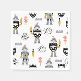 騎士とドラゴン お誕生日パーティー| Fairytale スタンダードカクテルナプキン