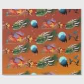 騎士とドラゴン ラッピングペーパー (フラット)