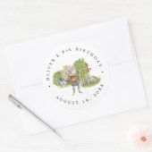 騎士とドラゴン|ロイヤル・メディエバル・バースデー ラウンドシール (封筒)