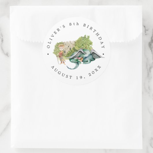 騎士とドラゴン | ロイヤル・メディエバル・バースデー ラウンドシール (バッグ)