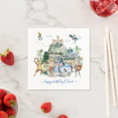 騎士とドラゴン |中世王室の誕生日 スタンダードカクテルナプキン (インサイチュ)