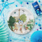 騎士とドラゴン |中世王室の誕生日 ペーパープレート (パーティー)