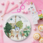 騎士とドラゴン |中世王室の誕生日 ペーパープレート (パーティー)