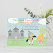 騎士とプリンセスの双子合同パーティー招待状 招待状 (スタンド正面)