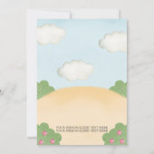 騎士とプリンセス誕生日パーティー招待ピンク 招待状 (裏面)