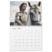 騎士と馬2024 カレンダー (1月 2026)