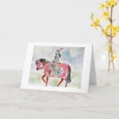 騎士のアーマー輝く カード (黄色い花)