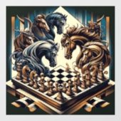 騎士のゲーム – チェスはファンタジーを満たす ウィンドウサイン (シート)