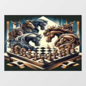 騎士のゲーム – チェスはファンタジーを満たす ウィンドウサイン (シート)