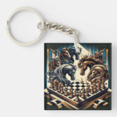 騎士のゲーム – チェスはファンタジーを満たす キーホルダー (正面)