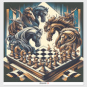 騎士のゲーム – チェスはファンタジーを満たす シール (シート)