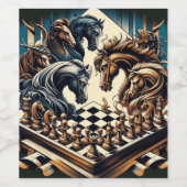 騎士のゲーム – チェスはファンタジーを満たす ワインラベル (シングルラベル)